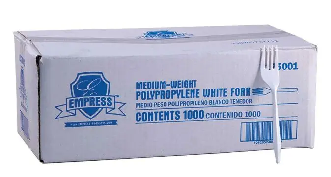 Empress White Medium Weight Fork Dense Pack (1000) ME175001 