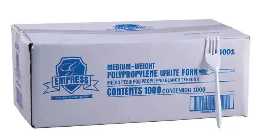 [E175001] Empress White Medium Weight Fork Dense Pack (1000) ME175001 